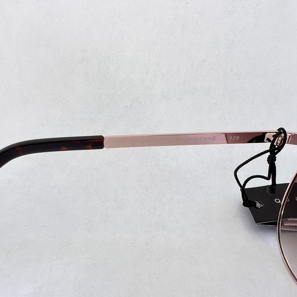 New Quay Vivienne Oversized Aviator Sunglasses Gold Brown Rare - Picture 6 of 8